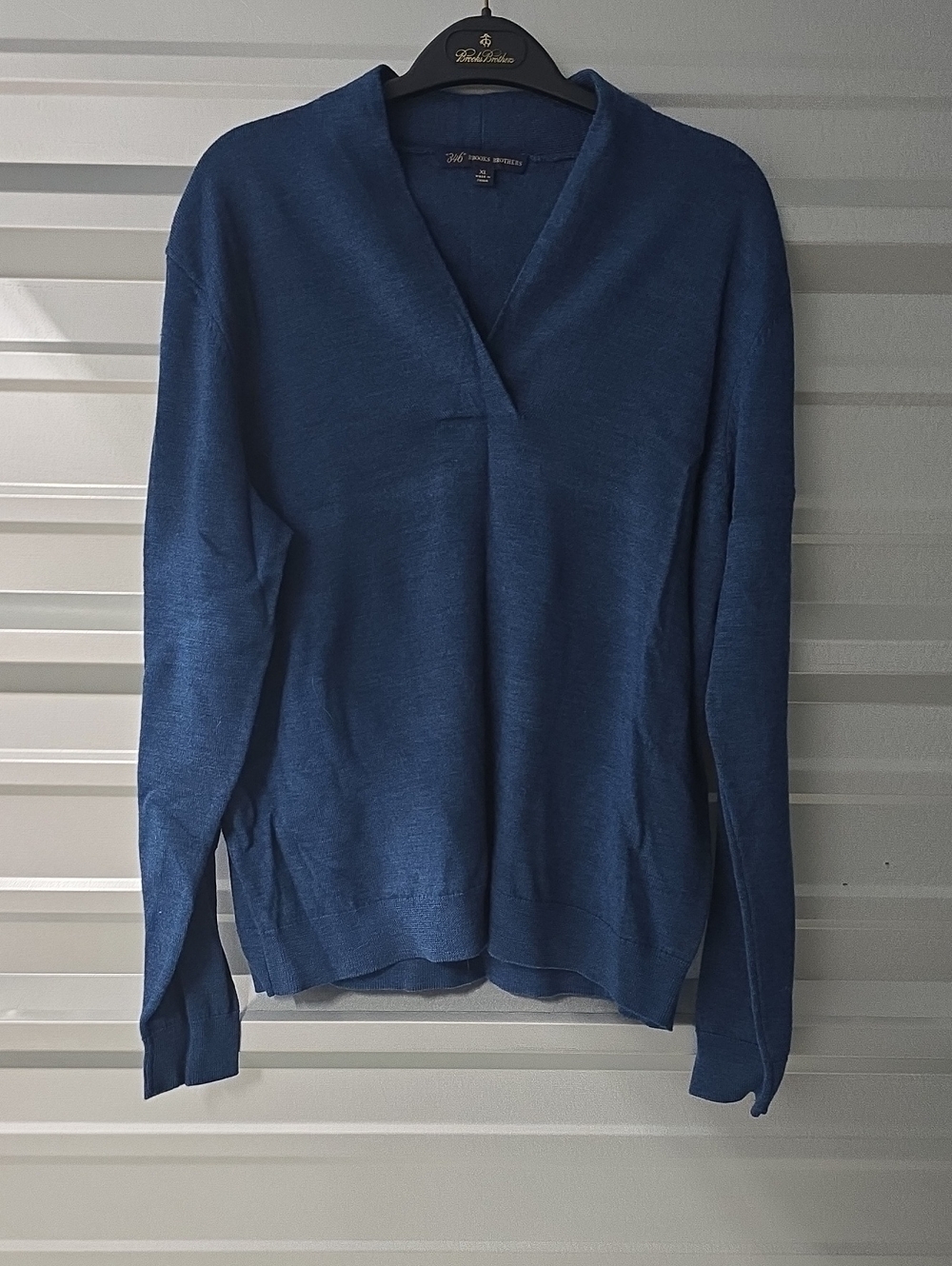 Brooks Brothers Blue V-Neck Women's Sweater